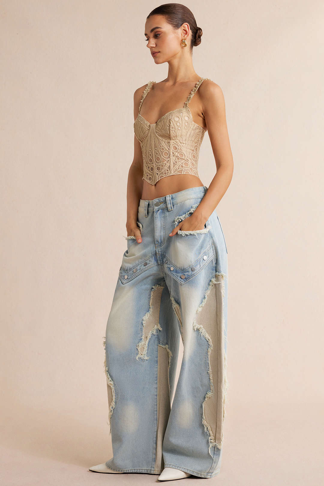Willa London™ | Artisan Patchwork Denim Jeans