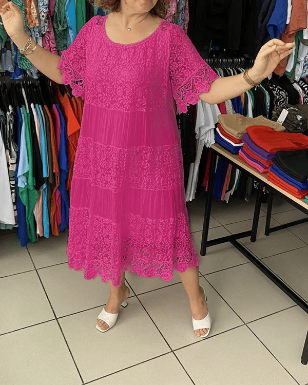Willa London™ | Lace Elegance Midi Dress