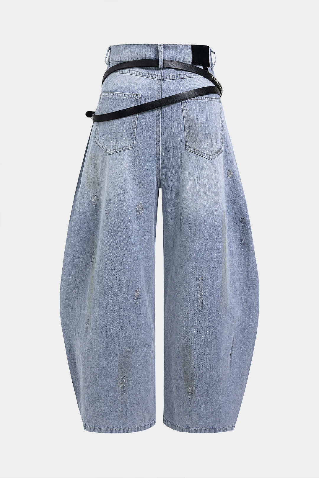 Willa London™ | High Waist Frayed Denim Trousers