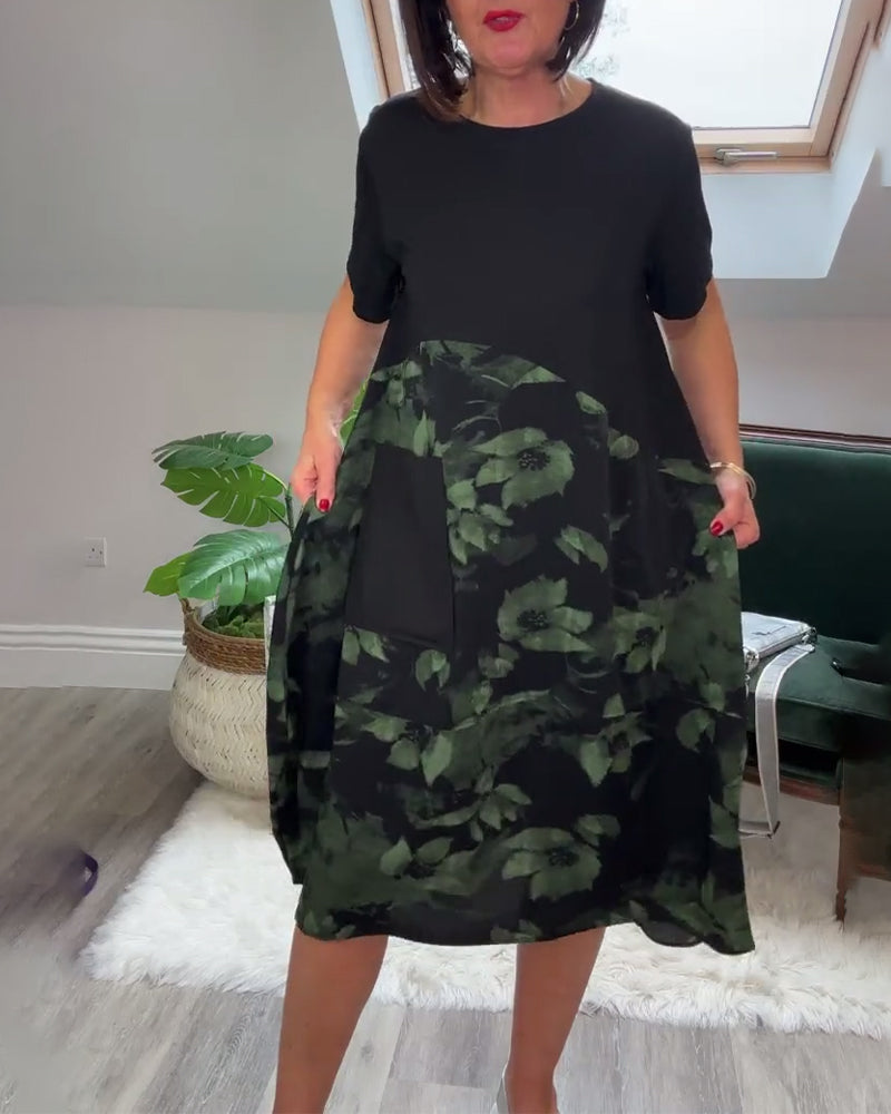Willa London™ | Floral Patchwork Casual Dress