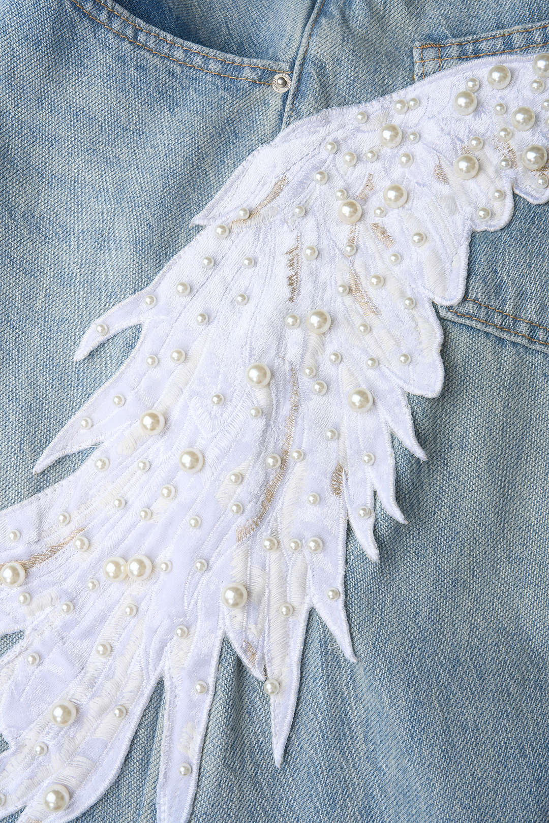 Willa London™ | Feathered Elegance Wide Leg Jeans