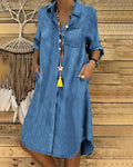 Willa London™ | Vintage Denim Elegance Dress