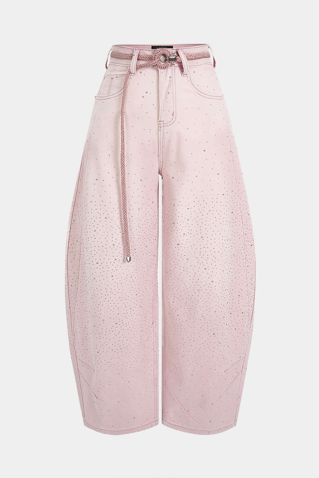 Willa London™ | Radiant Rhinestone Barrel Jeans