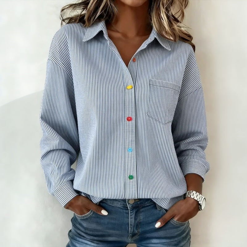 Willa London™ | Striped Elegance Blouse