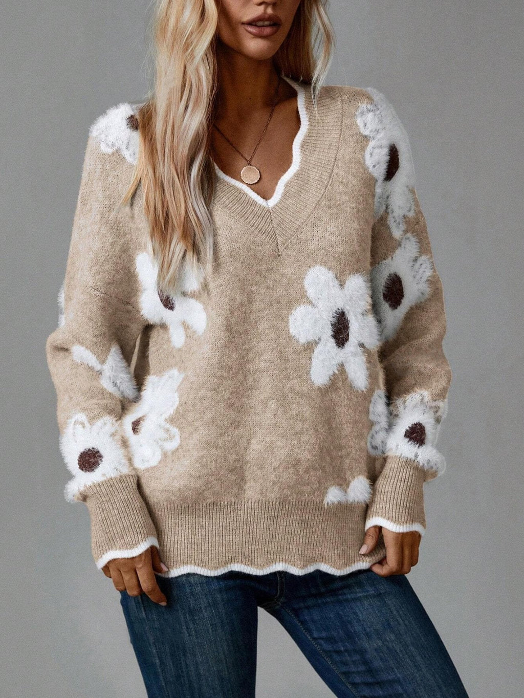 Willa London™ | Odette Floral Elegance Sweater