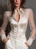 Willa London™ | Seraphic Lace Satin Blouse