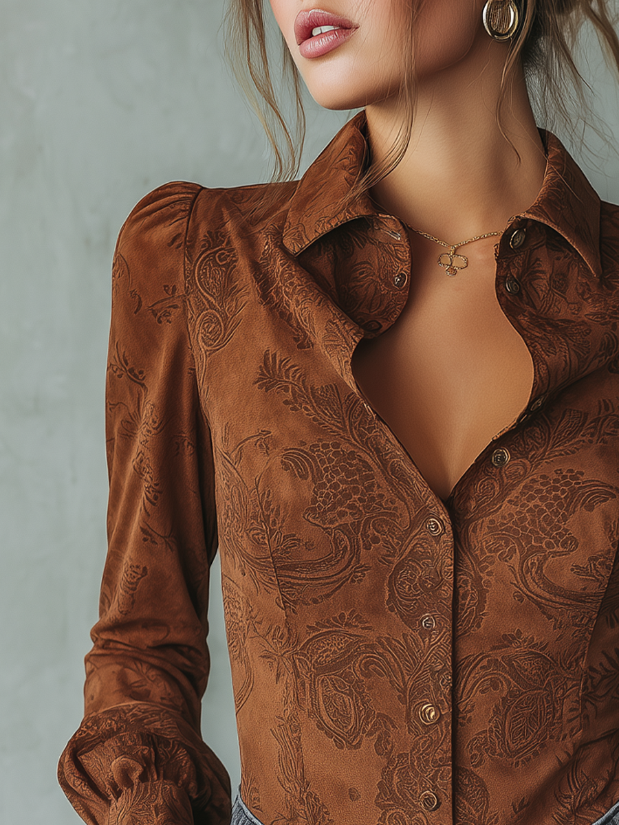 Willa London™ | Vintage Eco Suede Blouse