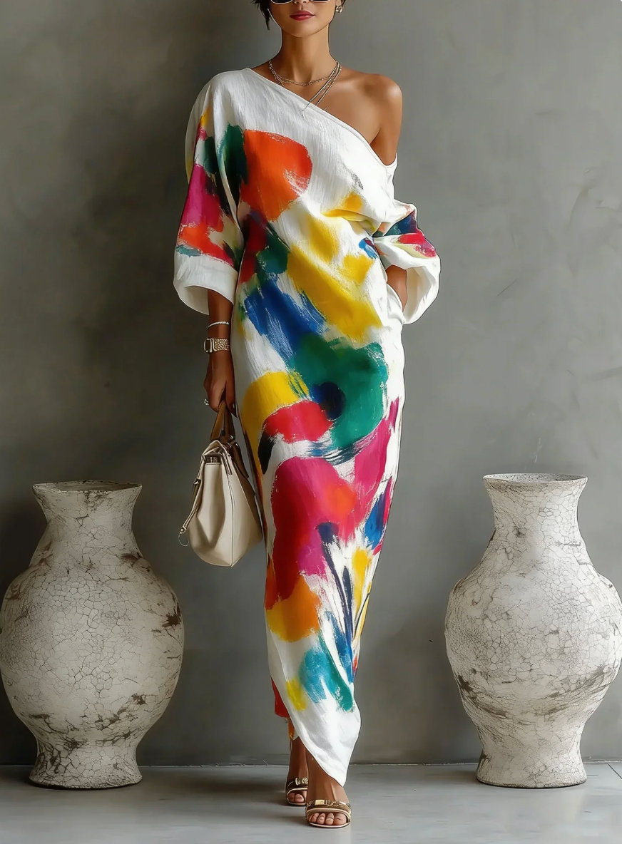 Willa London™ | Asymmetric Elegance Maxi Dress