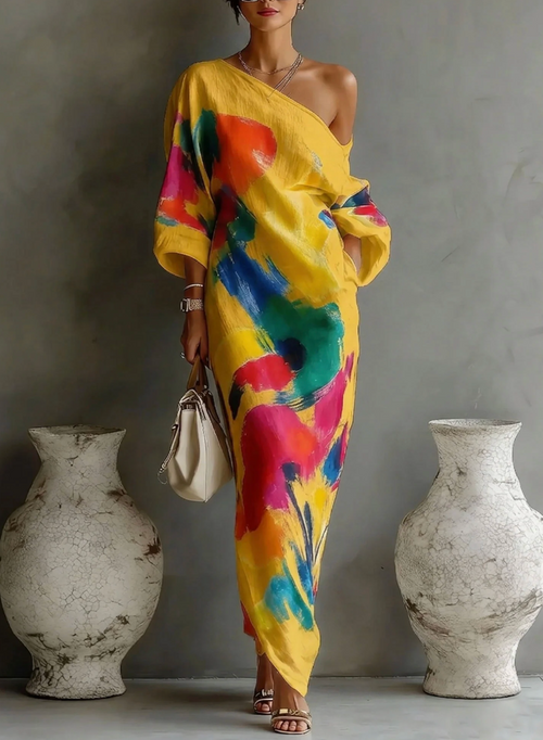 Willa London™ | Asymmetric Elegance Maxi Dress