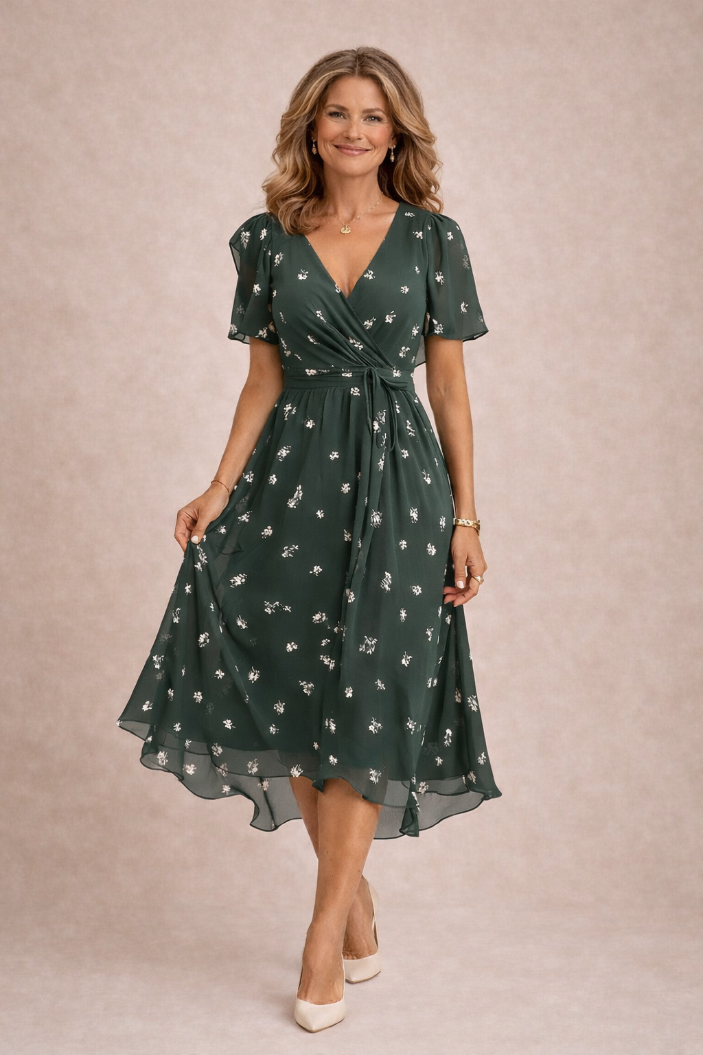 Willa London™ | Serene Floral Midi Dress