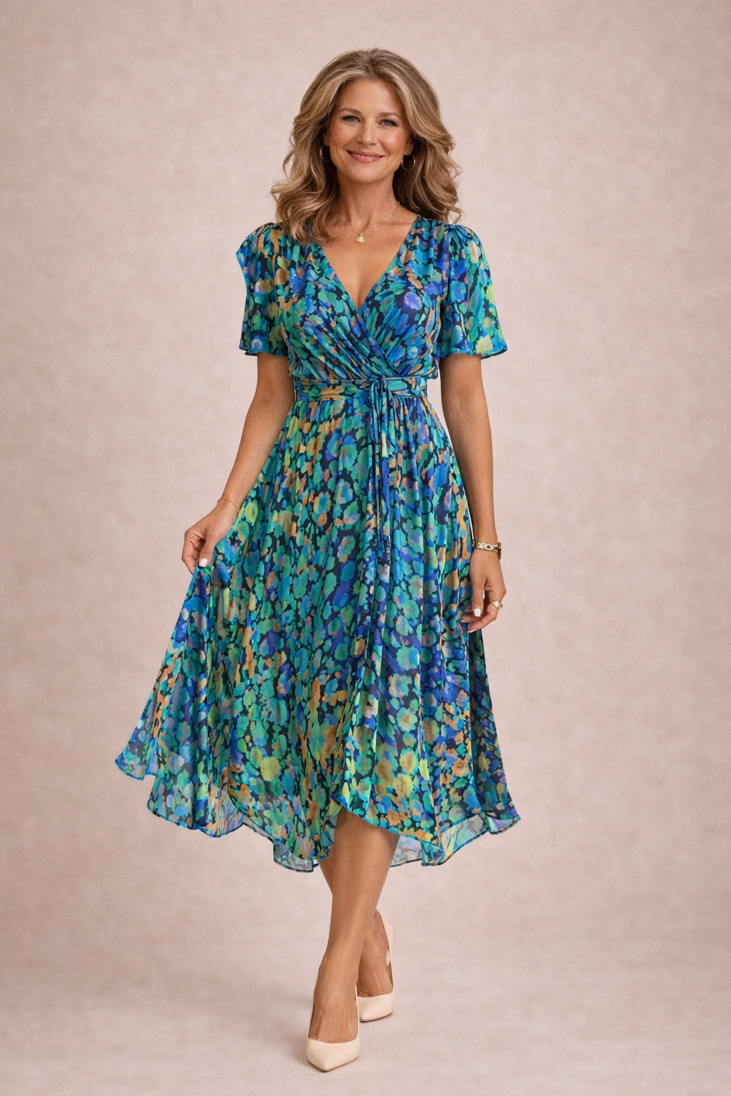 Willa London™ | Serene Floral Midi Dress