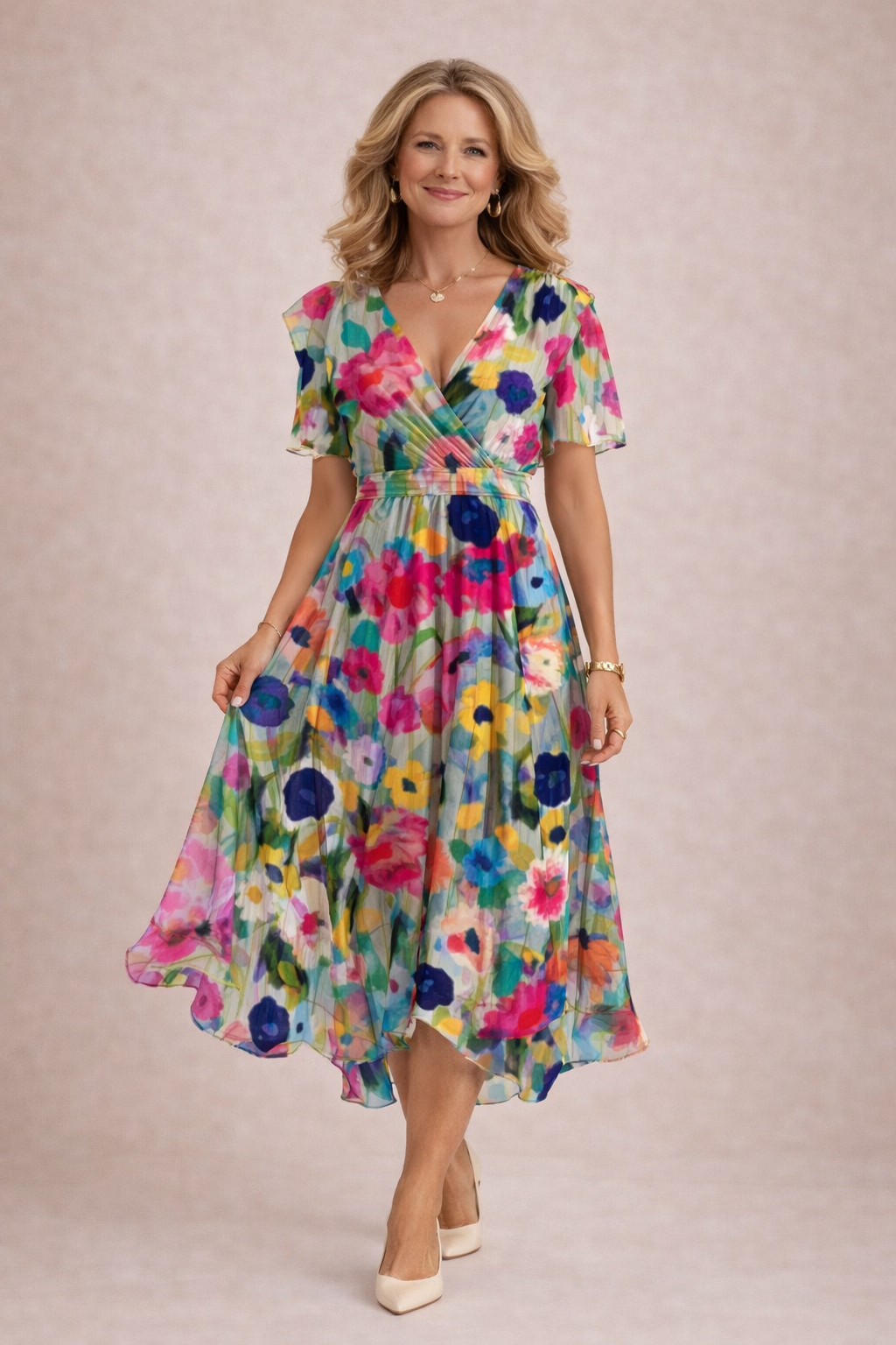 Willa London™ | Serene Floral Midi Dress
