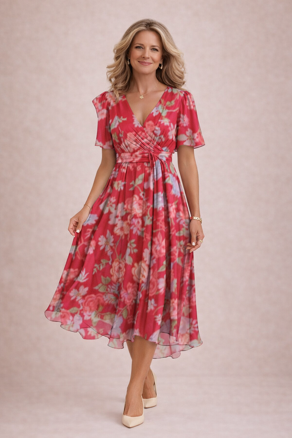 Willa London™ | Serene Floral Midi Dress