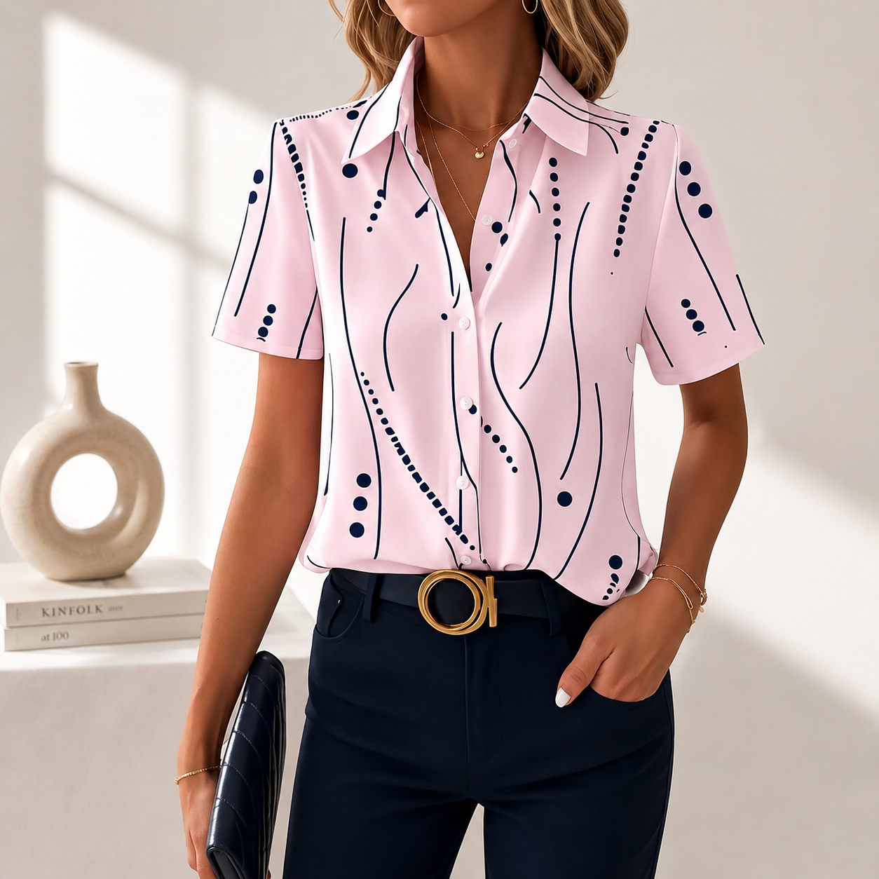 Willa London™ | Azure Abstract Blouse