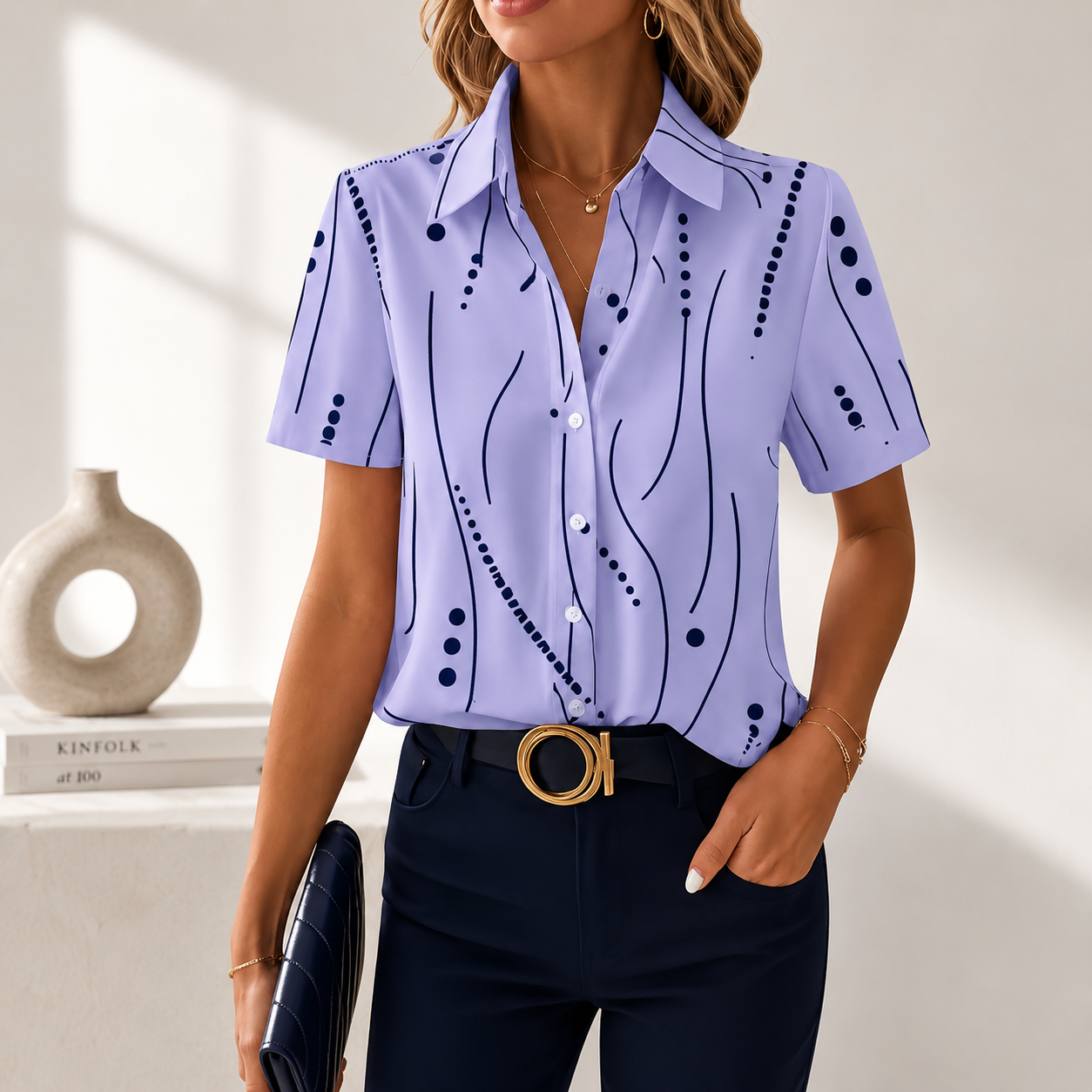 Willa London™ | Azure Abstract Blouse