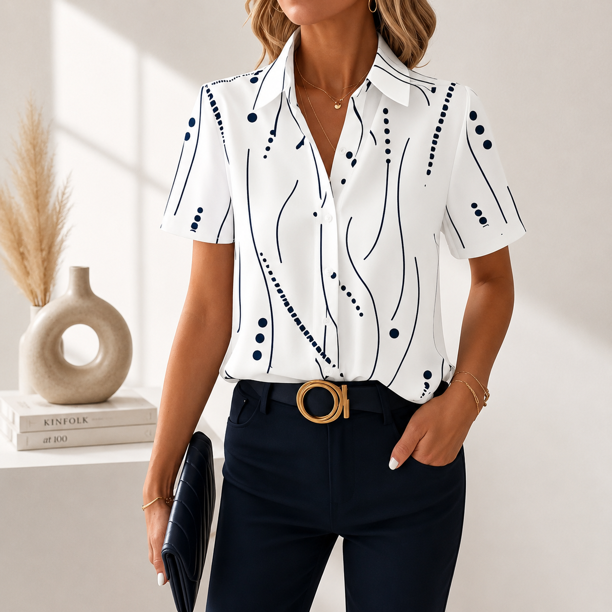 Willa London™ | Azure Abstract Blouse