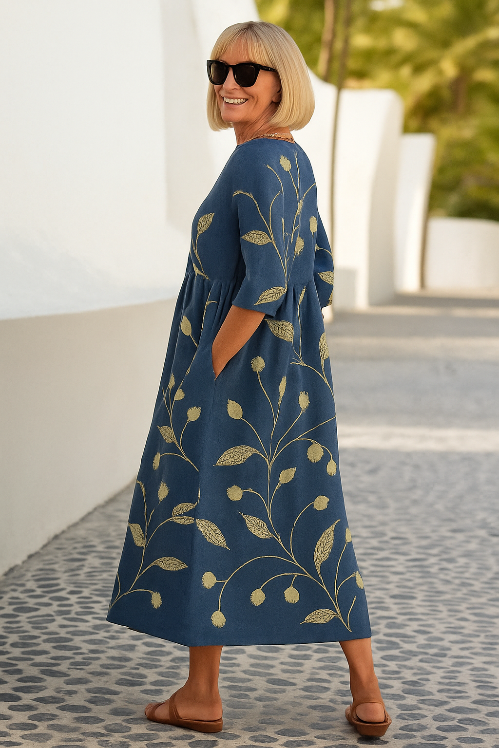 Willa London™ | Serene Garden Midi Dress