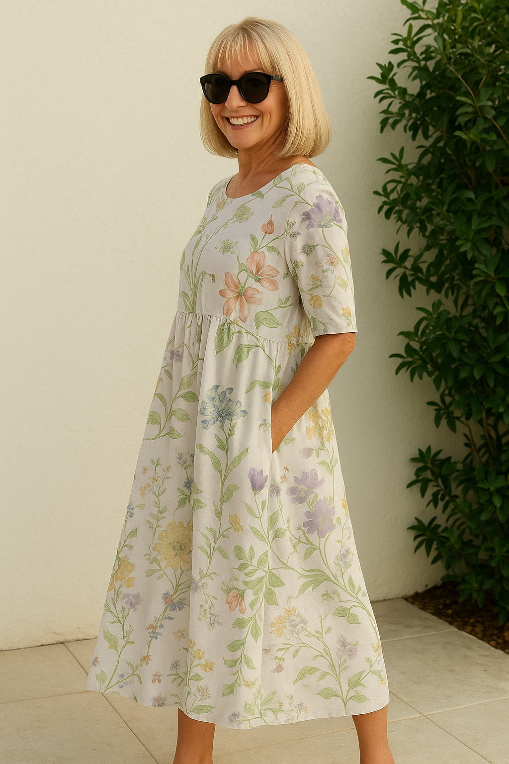 Willa London™ | Serene Garden Midi Dress