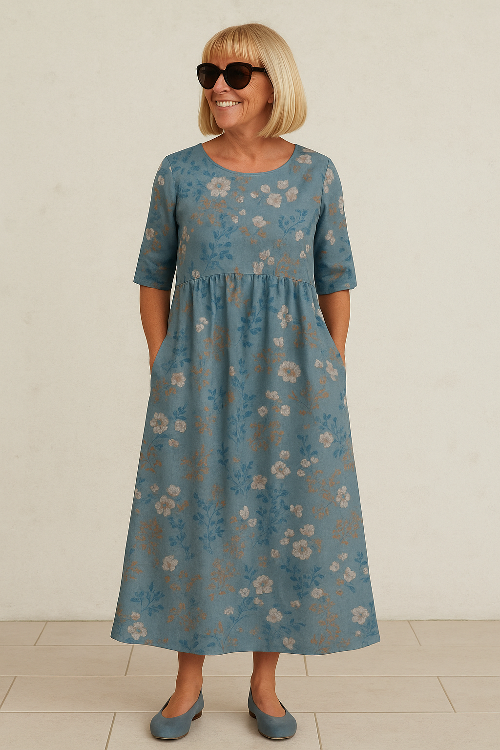 Willa London™ | Serene Garden Midi Dress