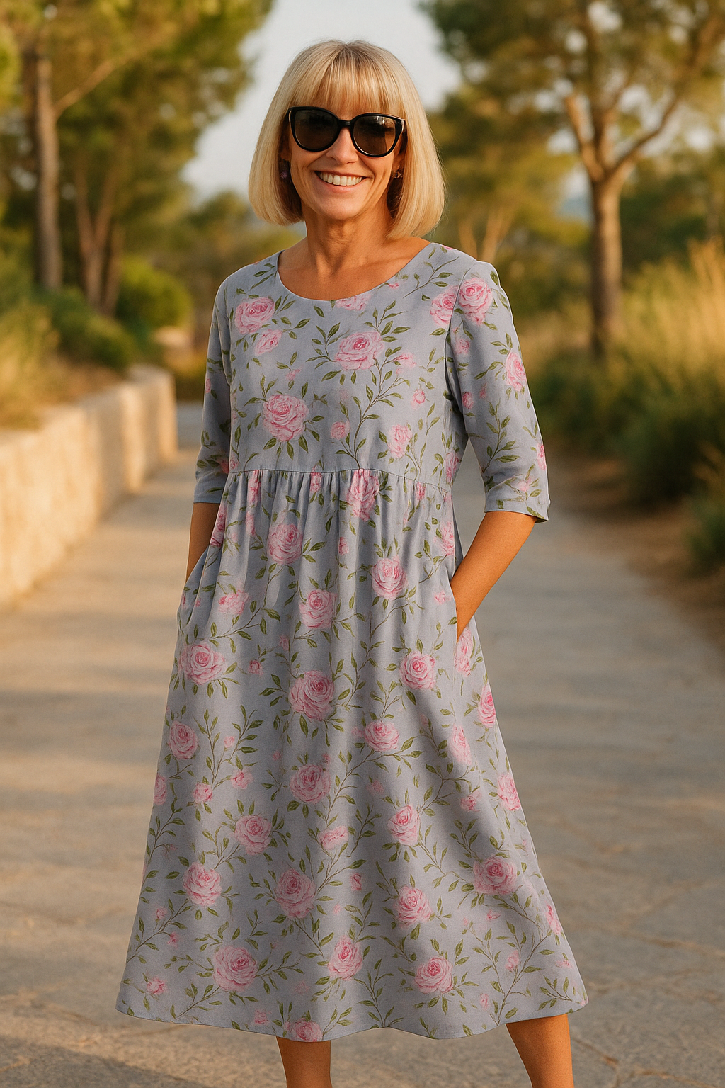 Willa London™ | Serene Garden Midi Dress