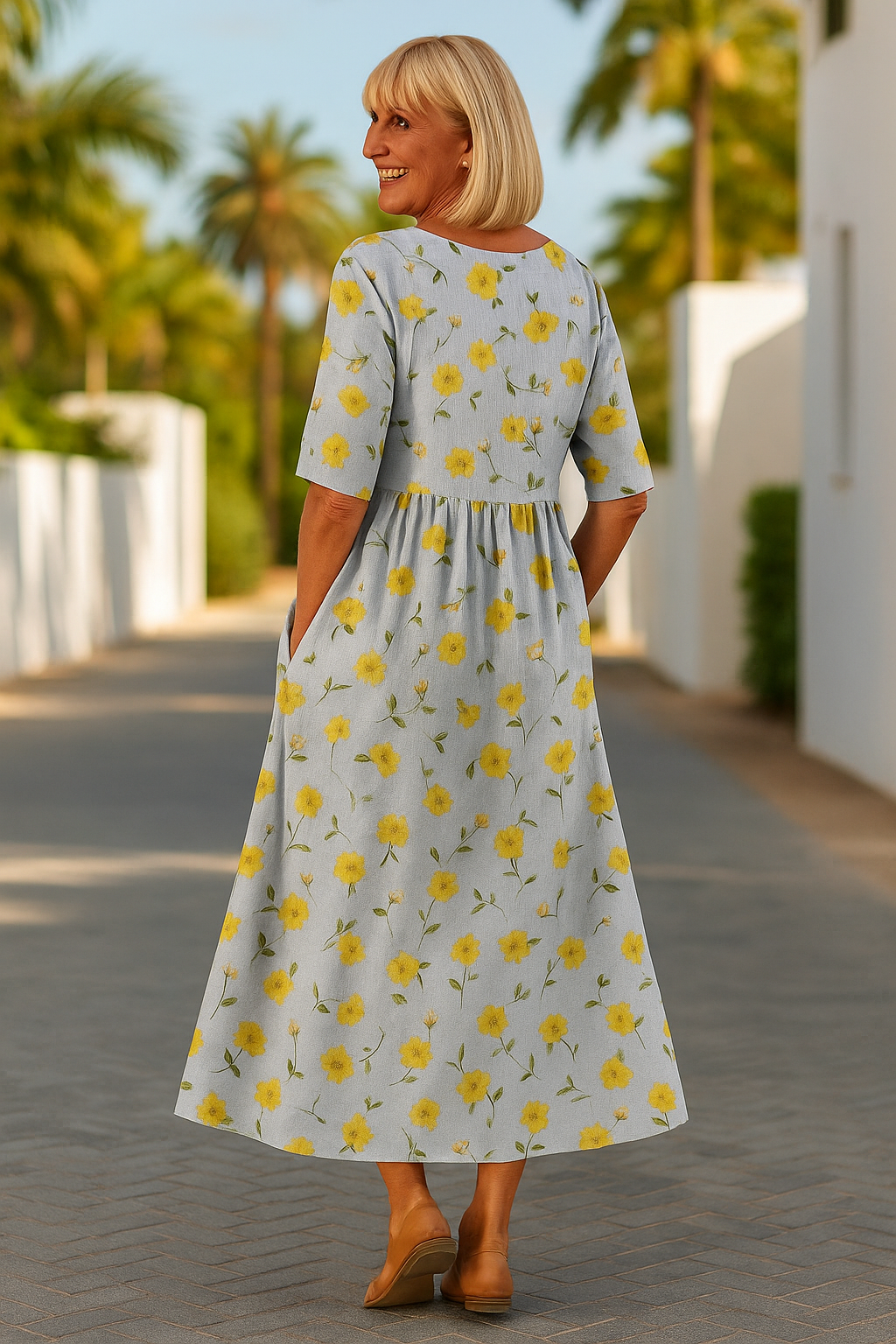 Willa London™ | Serene Garden Midi Dress