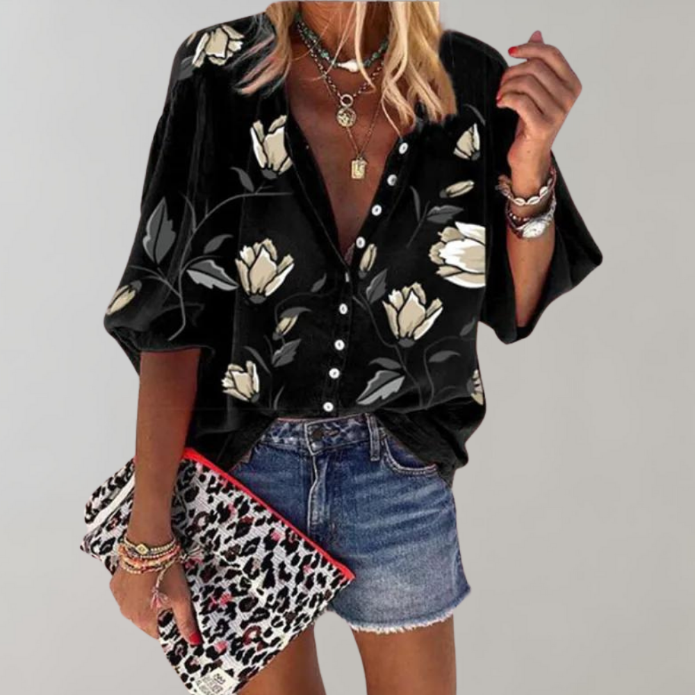 Willa London™ | Floral Elegance Blouse