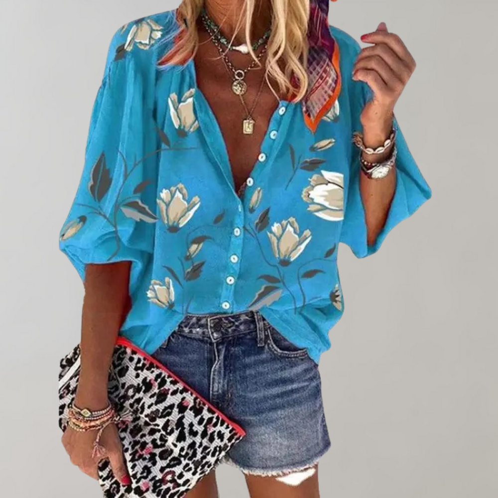 Willa London™ | Floral Elegance Blouse