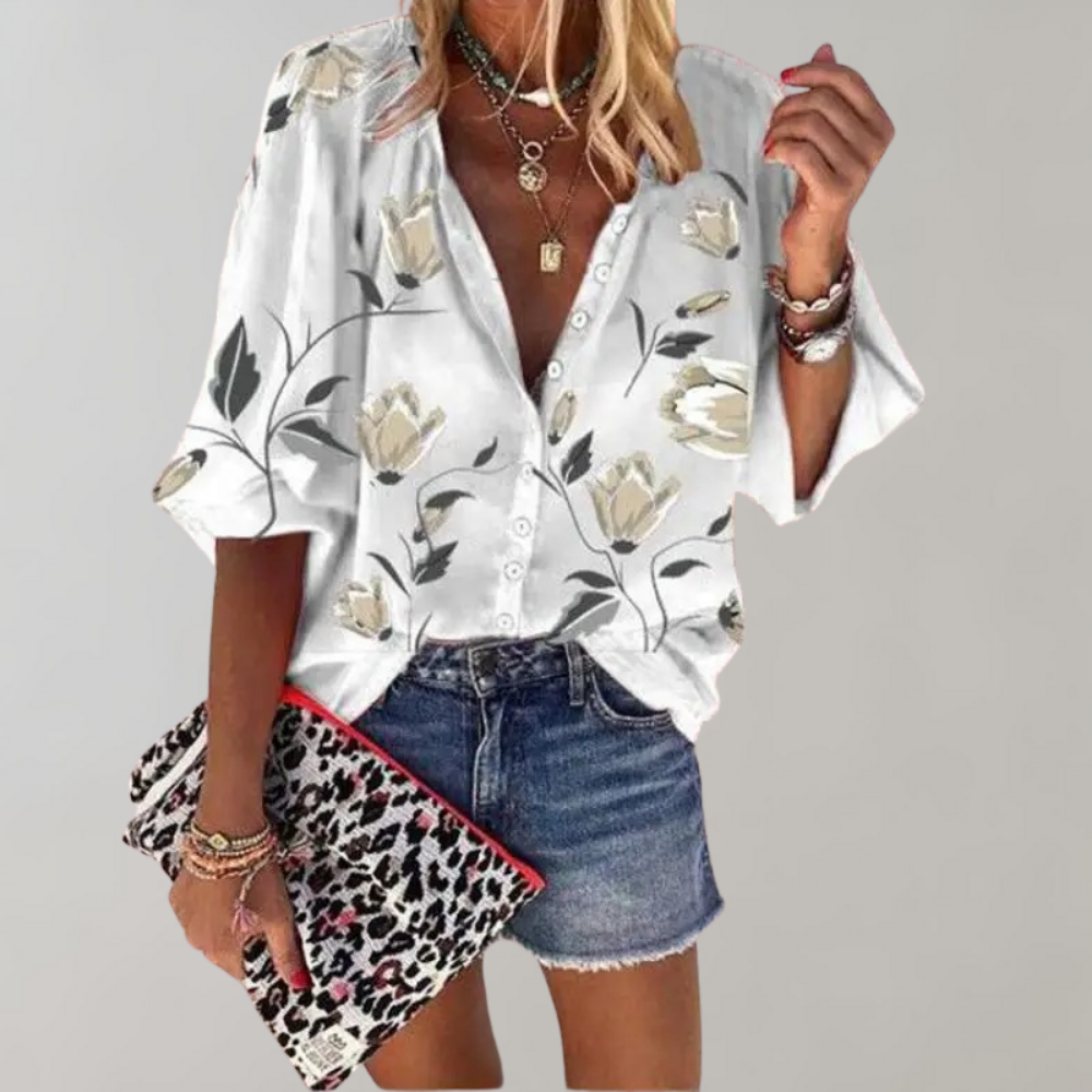 Willa London™ | Floral Elegance Blouse