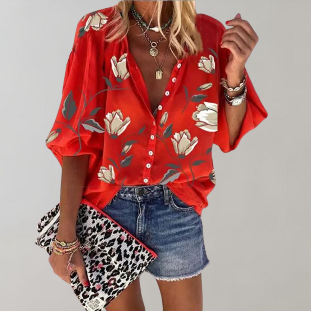 Willa London™ | Floral Elegance Blouse