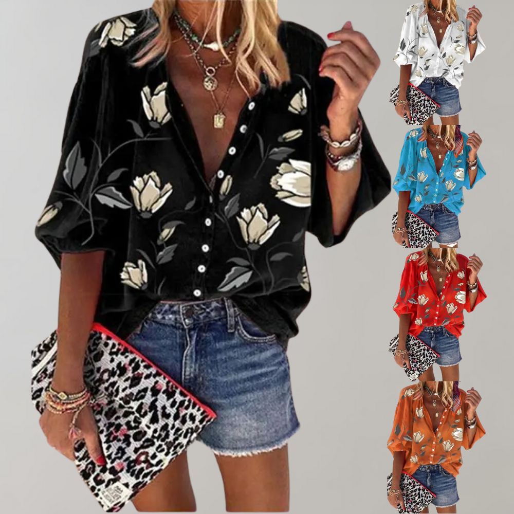 Willa London™ | Floral Elegance Blouse