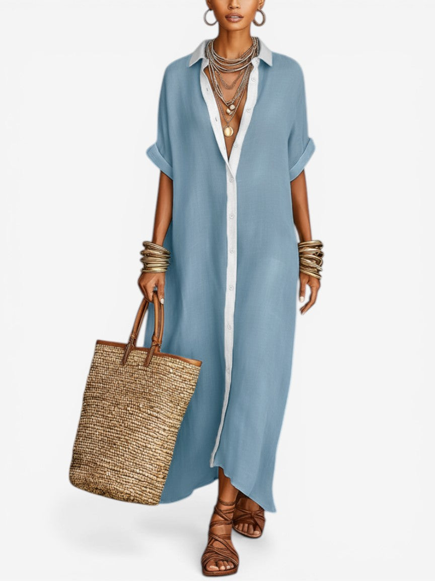 Willa London™ | Effortless Elegance Midi Shirt Dress