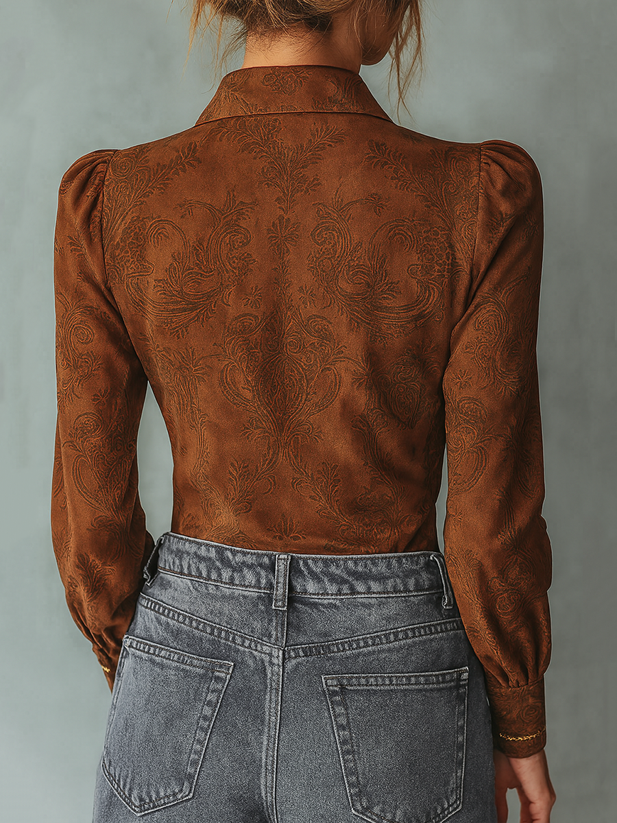 Willa London™ | Vintage Eco Suede Blouse