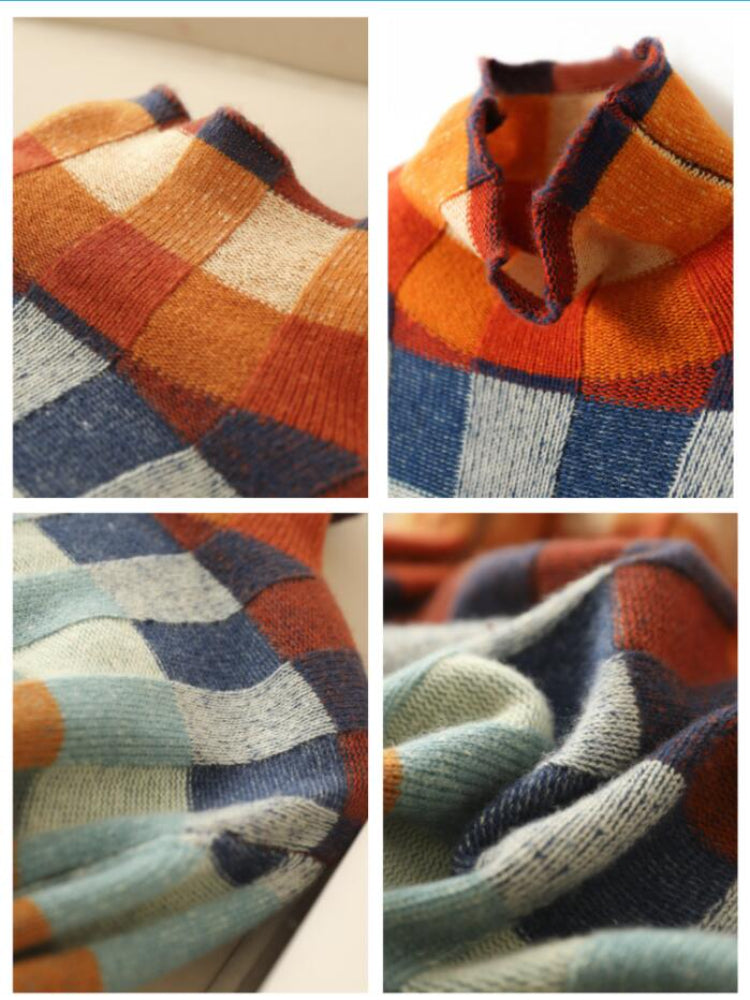 Willa London™ | Geometric Elegance Knit Sweater