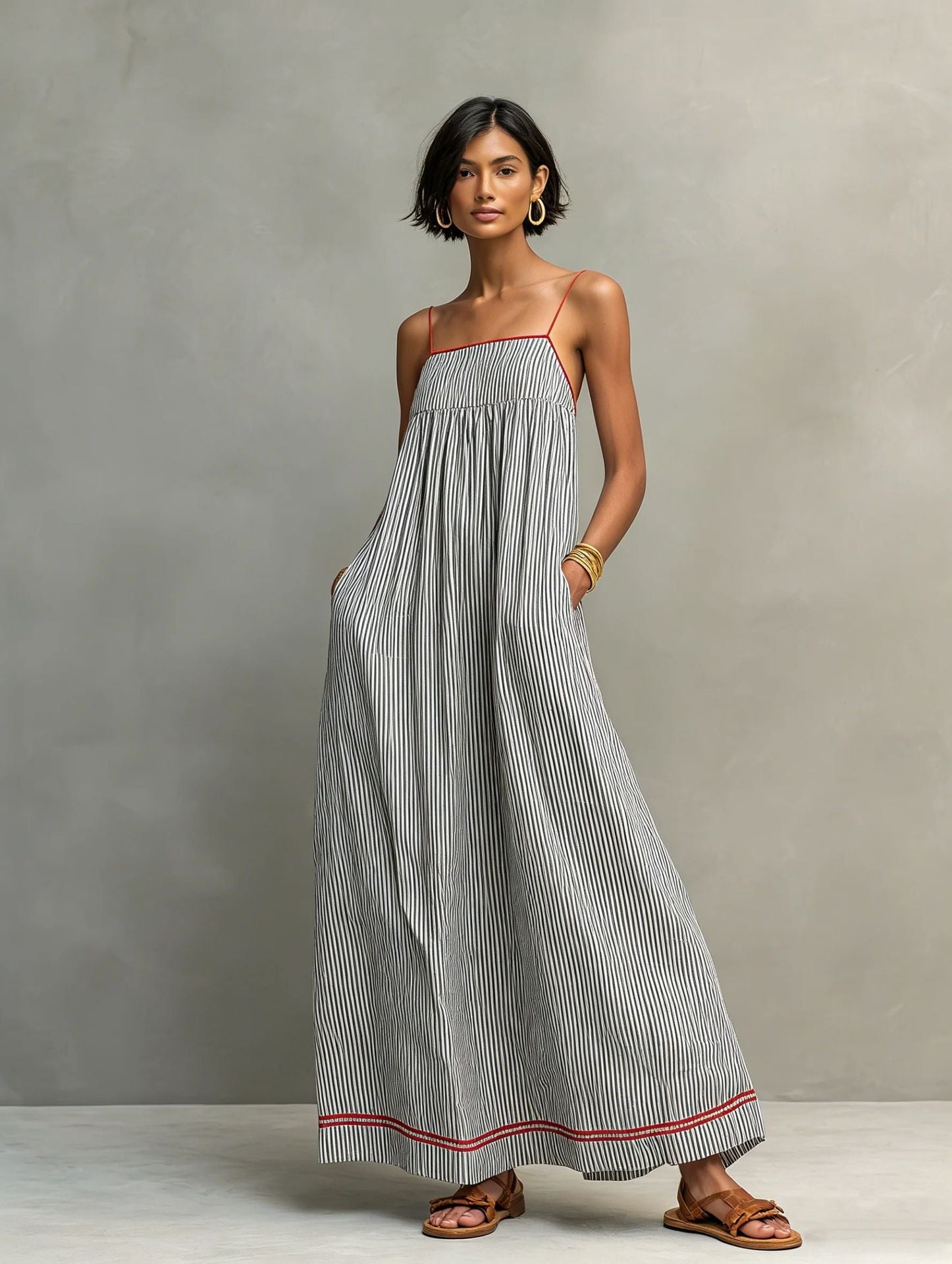 Willa London™ | Serene Stripes Maxi Dress