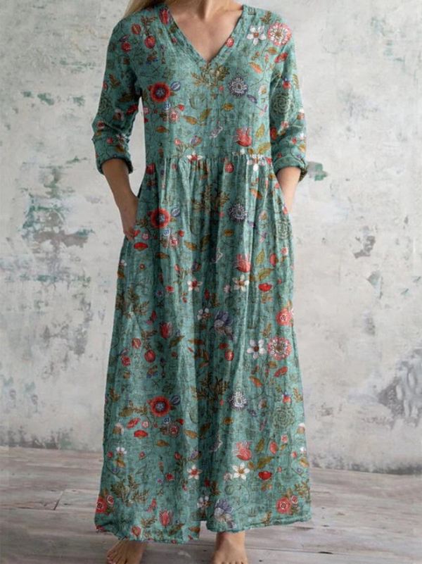 Willa London™ | Celestine Vintage Floral Maxi Dress