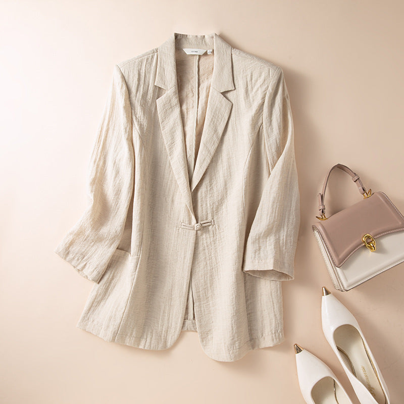 Willa London™ | Serene Linen Wrap Blazer