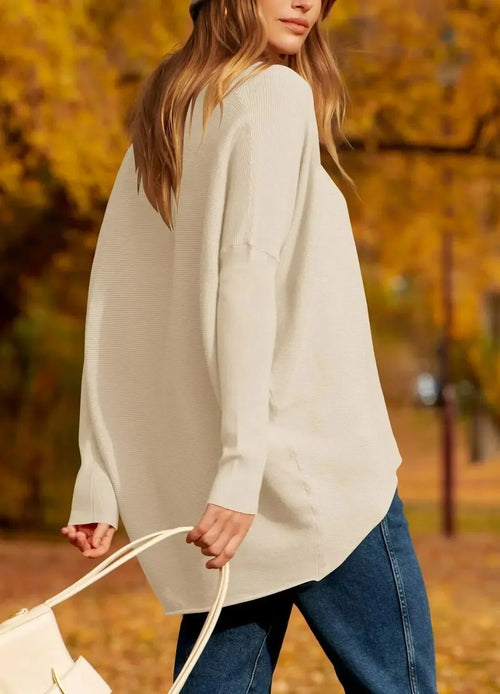 Willa London™ | Asymmetric Comfort Knit Sweater