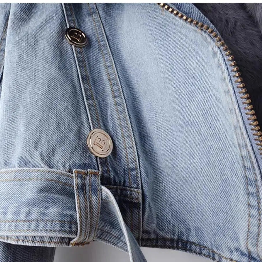 Willa London™ | Luxe Fur Denim Jacket