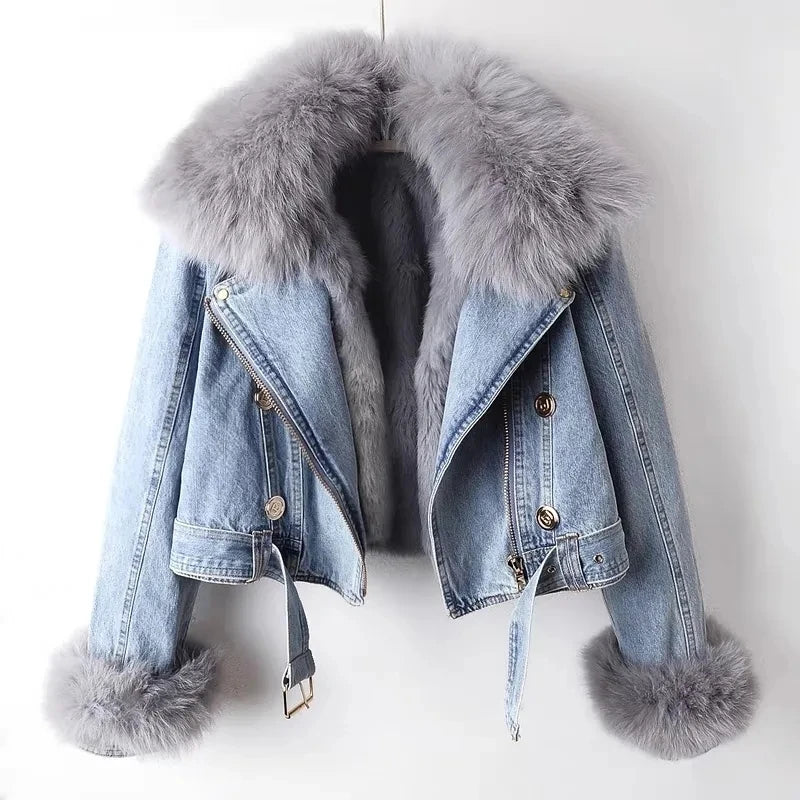 Willa London™ | Luxe Fur Denim Jacket
