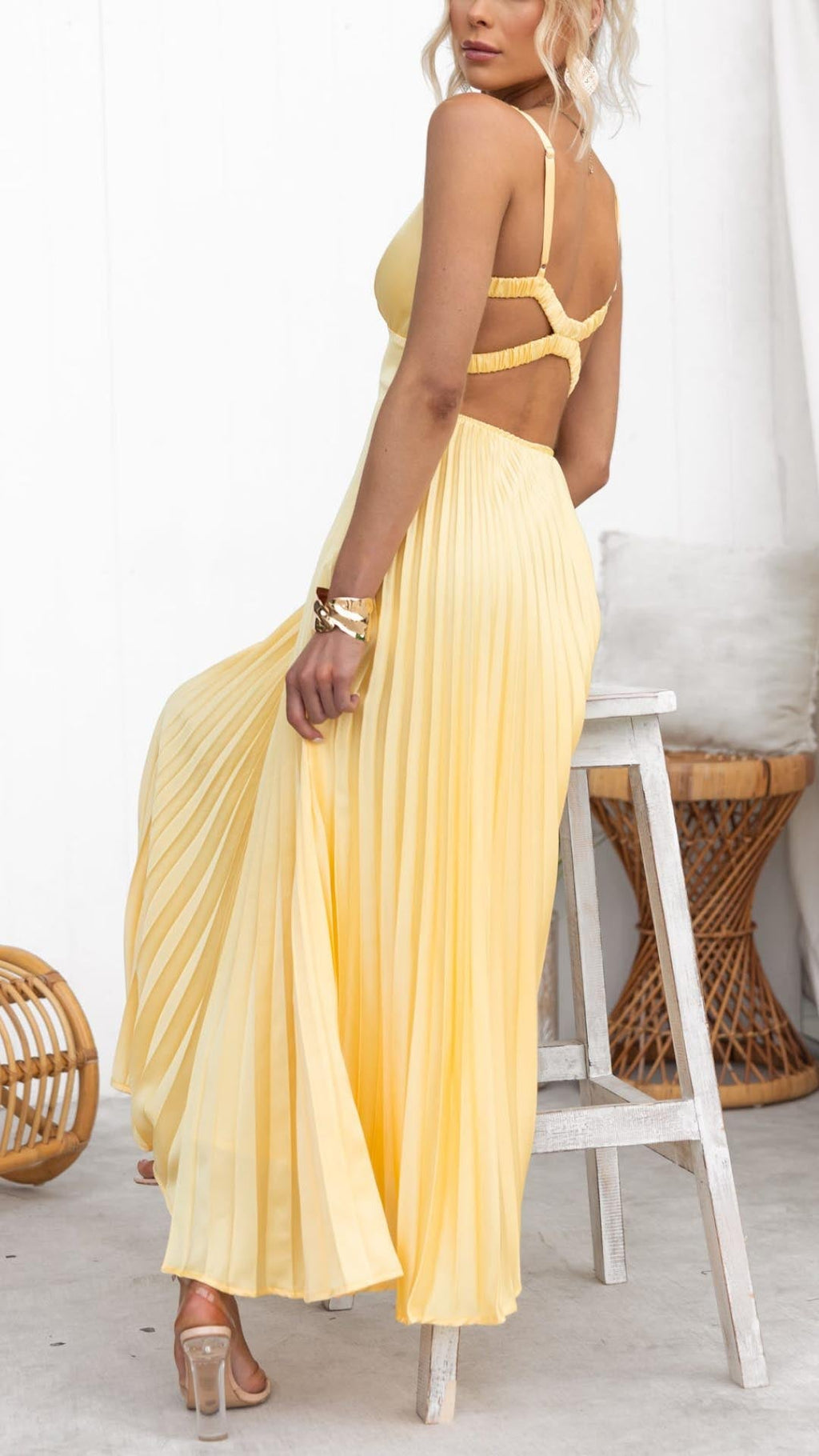 Willa London™ | Darya Plissé Maxi Dress