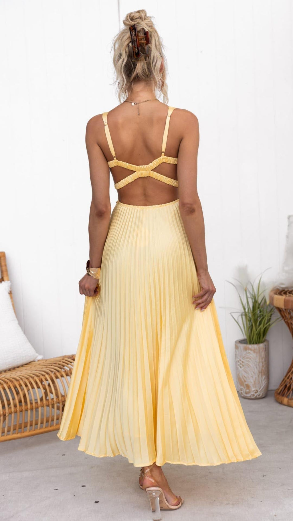 Willa London™ | Darya Plissé Maxi Dress