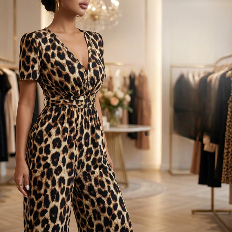 Willa London™ | Leopard Elegance Jumpsuit