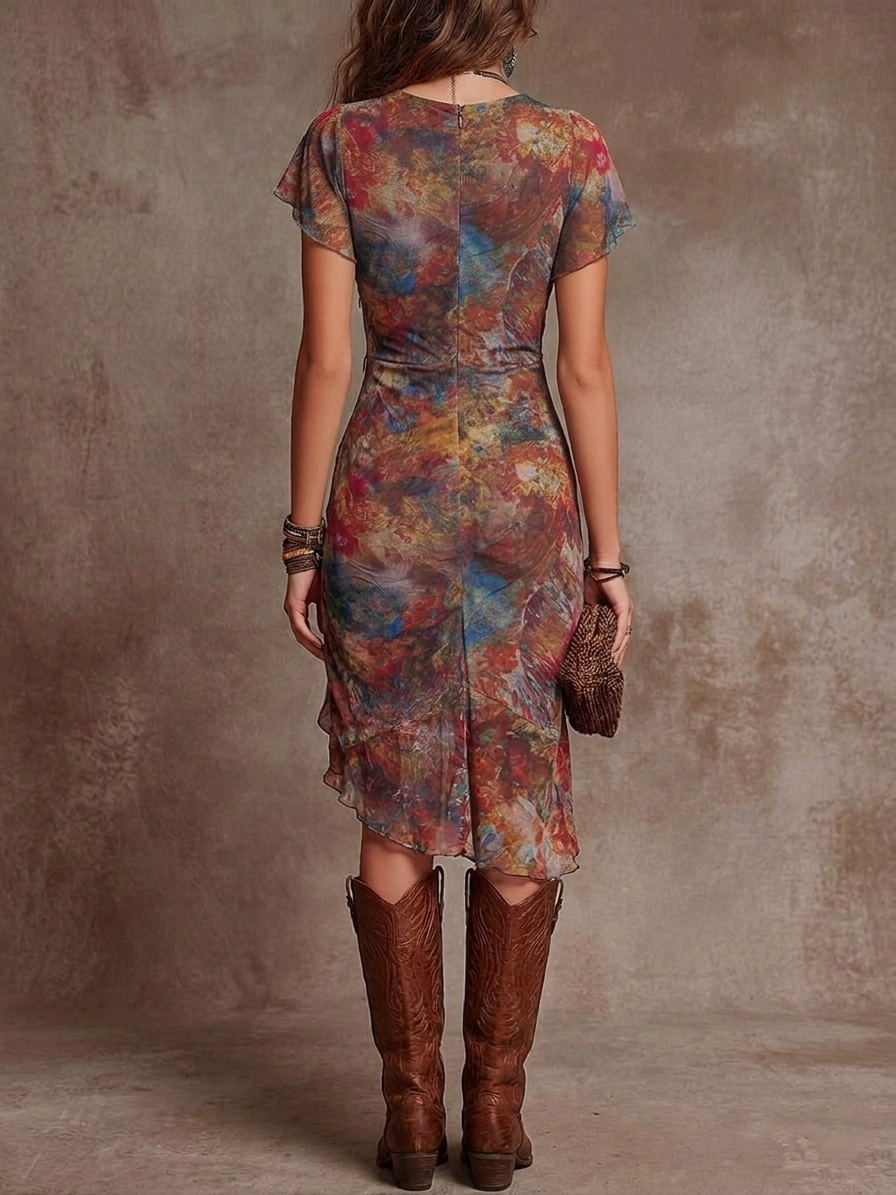 Willa London™ | Bohemian Elegance Midi Dress