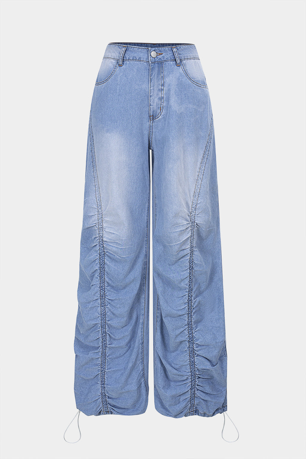 Willa London™ | Luxe Ruched Denim Trousers