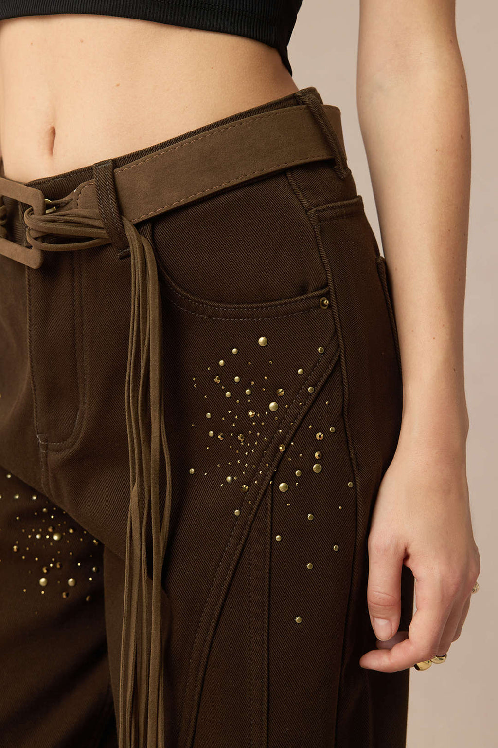 Willa London™ | Radiant Rhinestone Wide Leg Jeans
