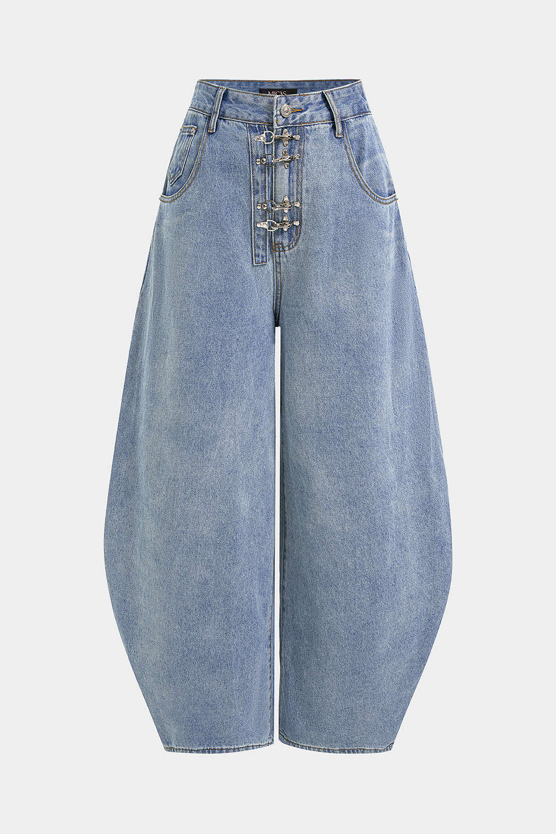 Willa London™ | Luxe Metallic Wide Leg Jeans