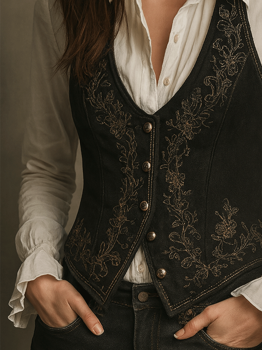 Willa London™ | Velvet Bohemian Elegance Waistcoat