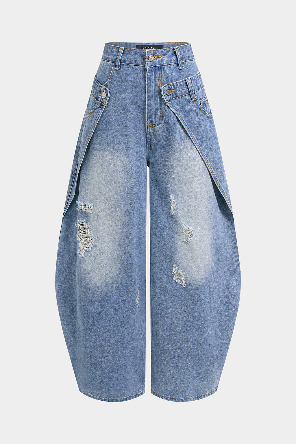 Willa London™ | Luxe Wide Leg Denim Trousers