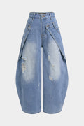 Willa London™ | Luxe Wide Leg Denim Trousers