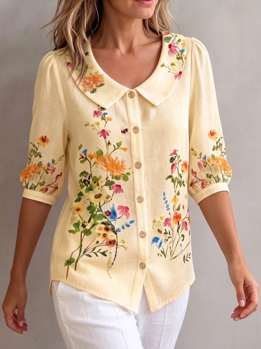 Willa London™ | Vintage Floral Elegance Shirt